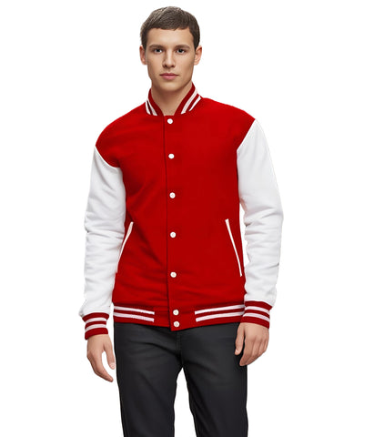 Men's Varsity Jacket Genuine Leather Sleeve and Wool Blend Letterman Boys College Varsity Jackets