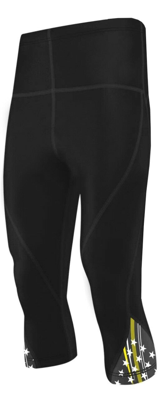 Womens Leggings Compression Tight Base Layer Gym Sports Yoga Ladies 3/4 Pants