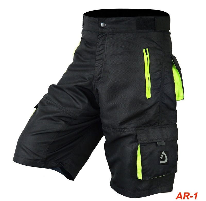 MTB Shorts Men's Cycling Off Road Team Racing Baggy Bicycle Padded Liner Shorts