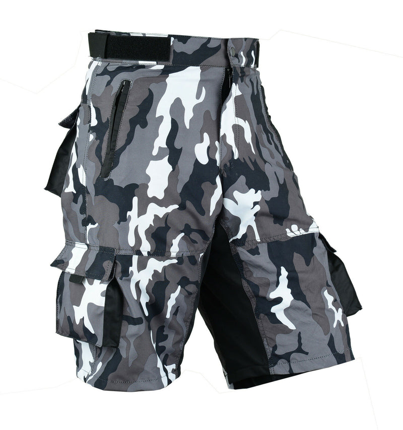 Deckra Mens Cycling MTB Short Coolmax Padded Liner Off Road Shorts Multi Pockets