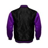 Kids Satin Jacket Black/Purple