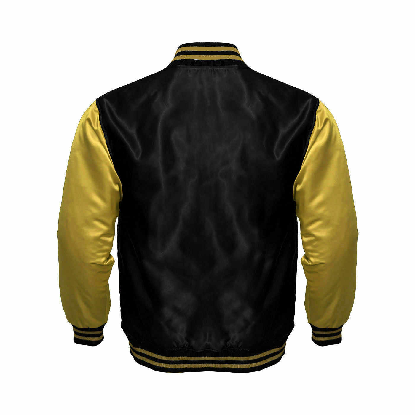 Mens Satin Jacket Black/Gold