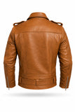 Herren Lederjacke Echtes Rindsleder Premium Qualität Motorrad Mantel Mode Motorradjacke