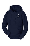 Mens Thermal Winter Pullover High Quality Fleece Hoodies Navy Blue