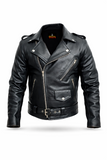 Mens Leather Jacket Genuine Cowhide Premium Quality Motorcycle Coat Fashion Motorbike Jacket