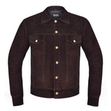 Deckra Premium Suede Leather Jacket Men Vintage Cowskin Leather Multi Pockets Casual Trucker Collared Coat Winter