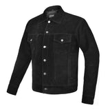 Deckra Premium Suede Leather Jacket Men Vintage Cowskin Leather Multi Pockets Casual Trucker Collared Coat Winter