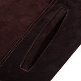 Deckra Premium Suede Leather Jacket Men Vintage Cowskin Leather Multi Pockets Casual Trucker Collared Coat Winter