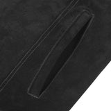 Deckra Premium Suede Leather Jacket Men Vintage Cowskin Leather Multi Pockets Casual Trucker Collared Coat Winter