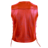 DECKRA Classic Men's Genuine Leather Vest Red