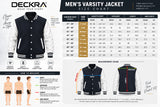Men’s Varsity Jacket Faux Leather Sleeve and Wool Body Red/White