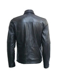 Men’s Black Leather Zipper Jacket – Cowhide leather Jacket