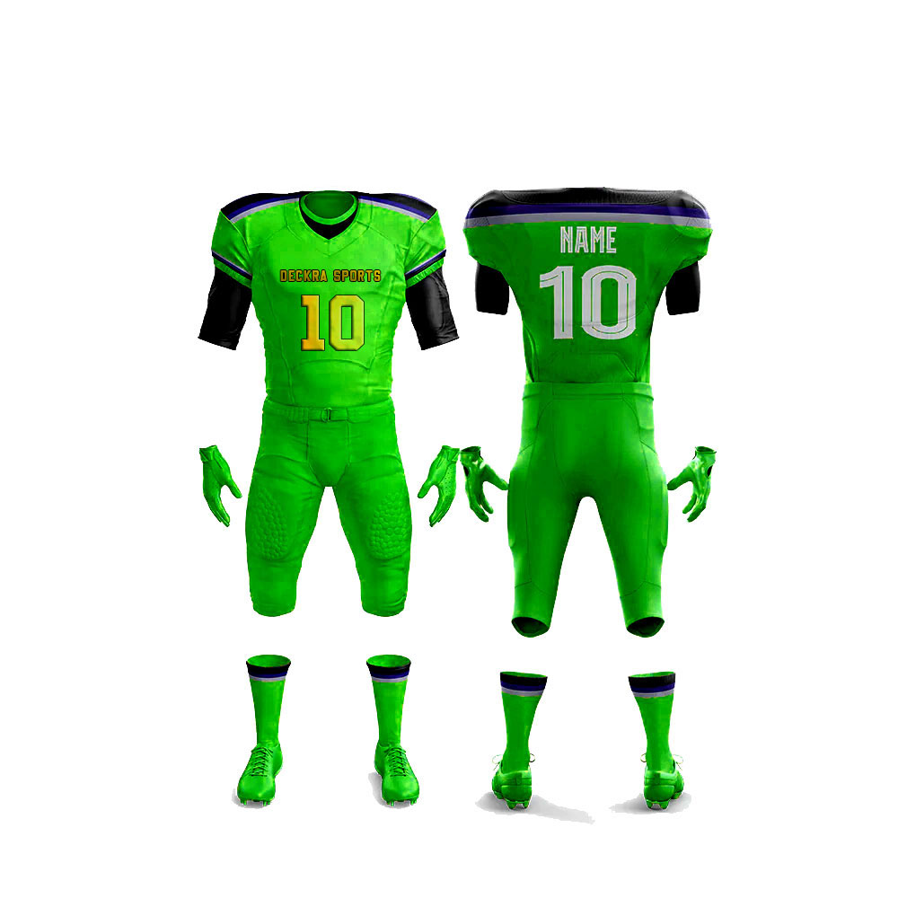 10 Custom American Football Uniforms Digital Sublimation Sets