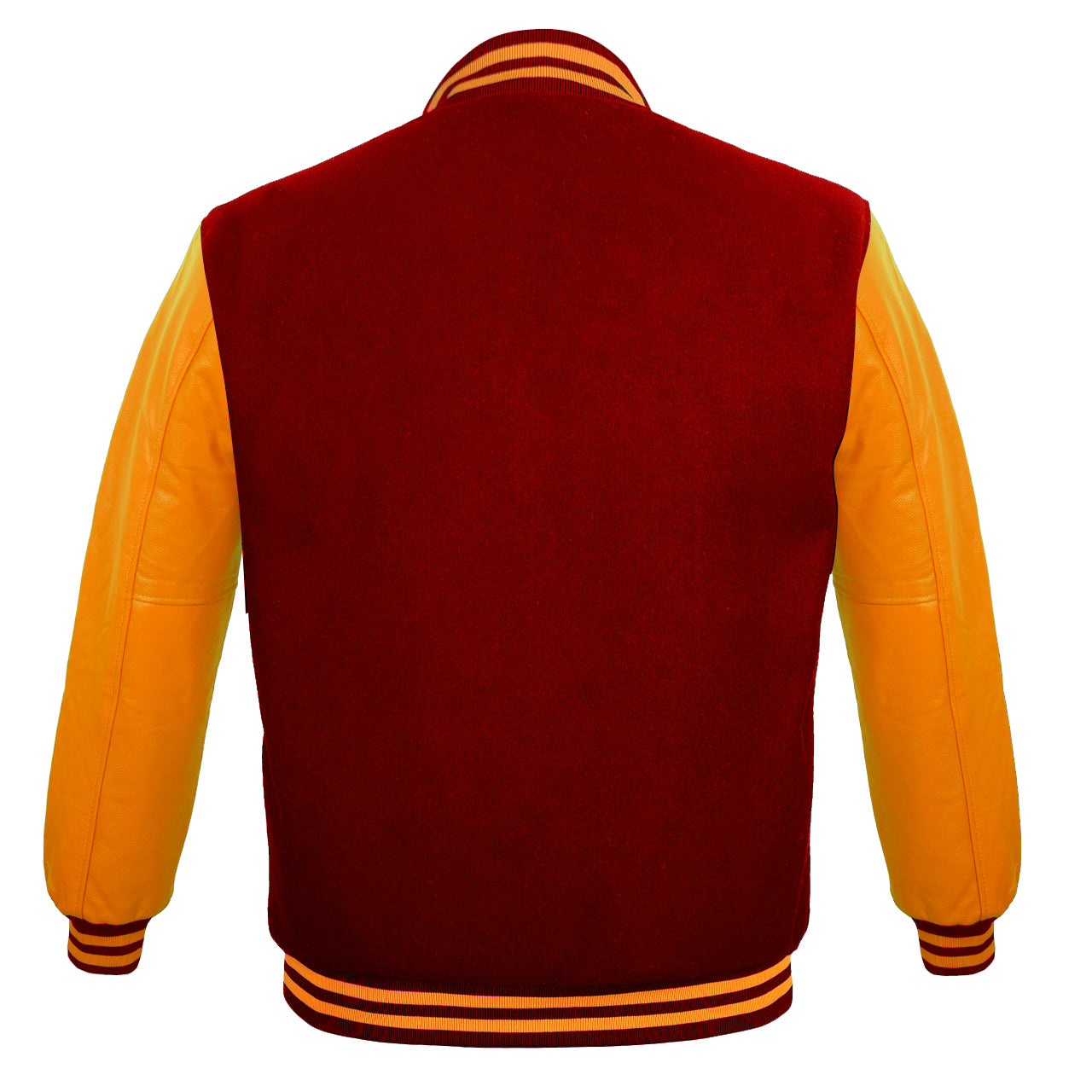 Men's Varsity Jackets Genuine Leather Sleeve And Wool Body Red