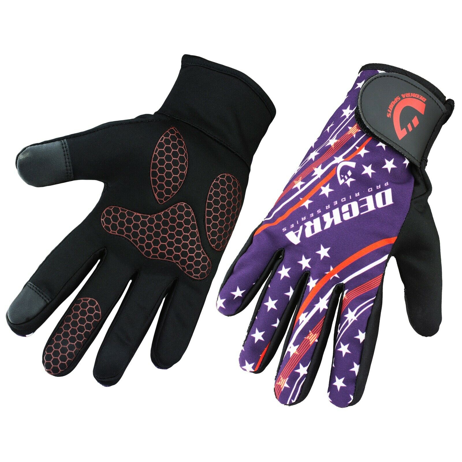 Deckra Cycling Full Finger Gloves Touch Screen Winter MTB Padded Bicyc Deckra Sports Deckra Cycling Full Finger Gloves Touch Screen Winter MTB Padded Bicyc Deckra Sports