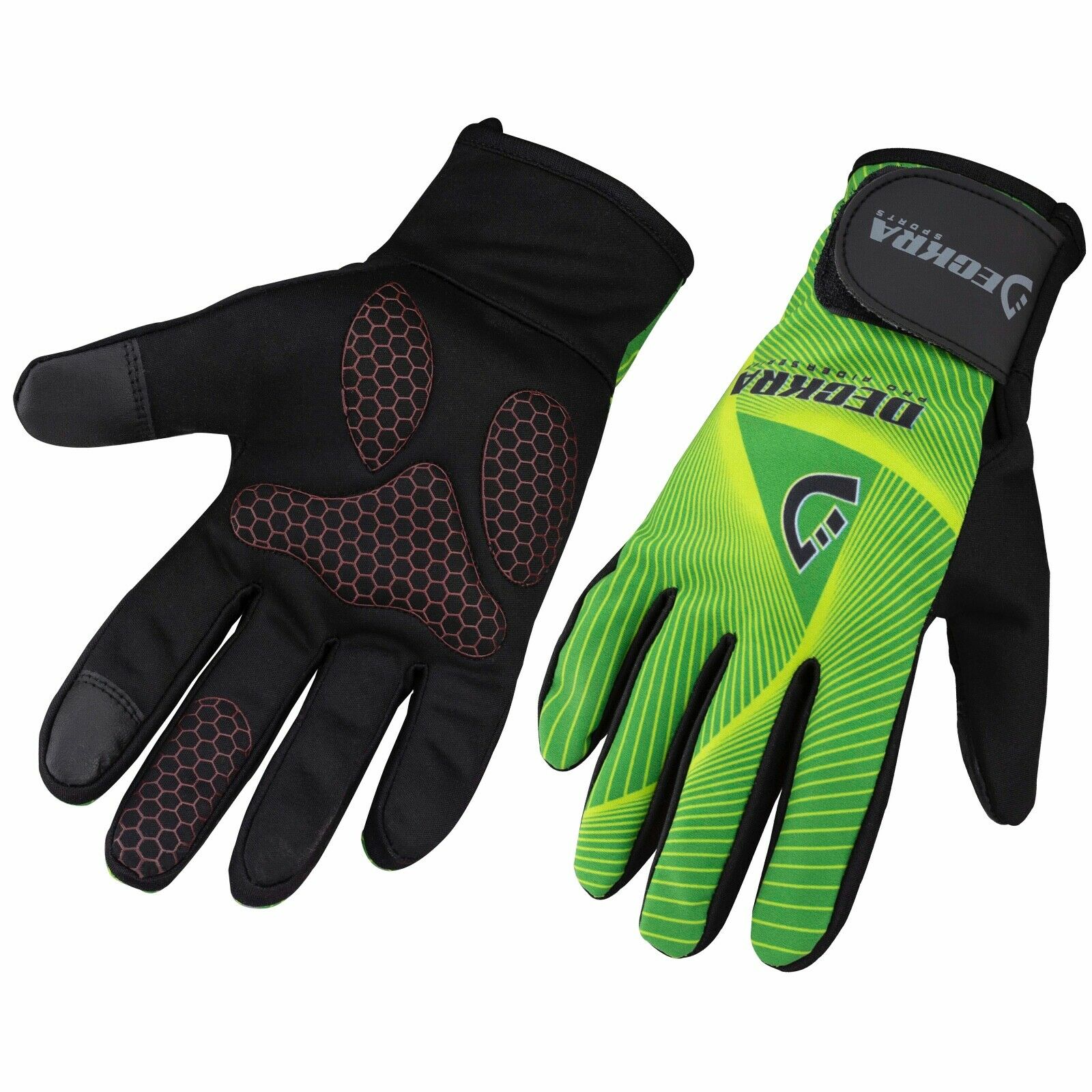 Deckra Cycling Full Finger Gloves Touch Screen Winter MTB Padded Bicycle Gloves Deckra Cycling Full Finger Gloves Touch Screen Winter MTB Padded Bicycle Gloves