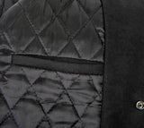 Kids Varsity Hoodie Wool+Leather All Black(White Line)