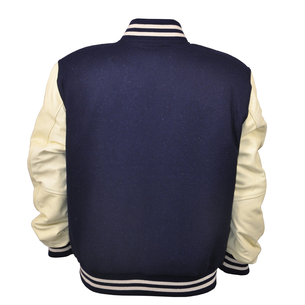 Woman Jacket Wool+Leather Navy Blue/Cream Deckra Sports Woman Jacket Wool+Leather Navy Blue/Cream Deckra Sports