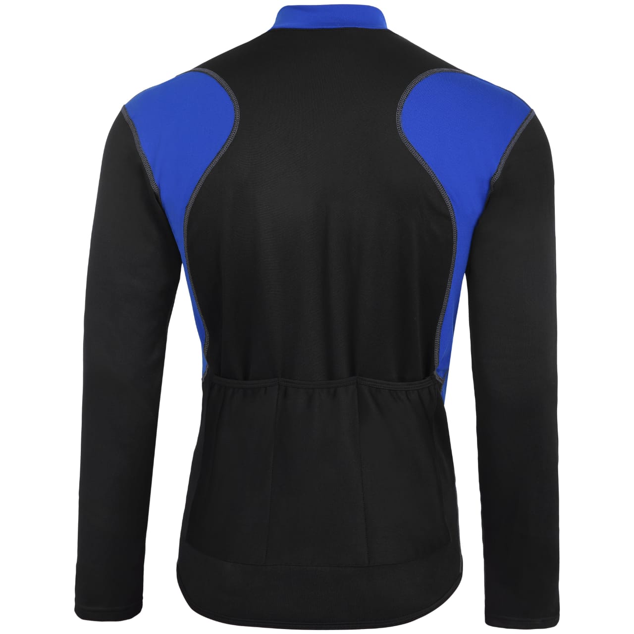 Mens Cycling Jersey Long Sleeves Thermal Outdoor Winter Bicycle Fleece Shirt Black/Blue