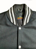 Men's Varsity Jacket Camo Printed Genuine Leather Sleeve and Wool Blend Letterman Boys College Varsity Jackets XXS-5XL