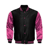 Kids Satin Jacket Black/Pink