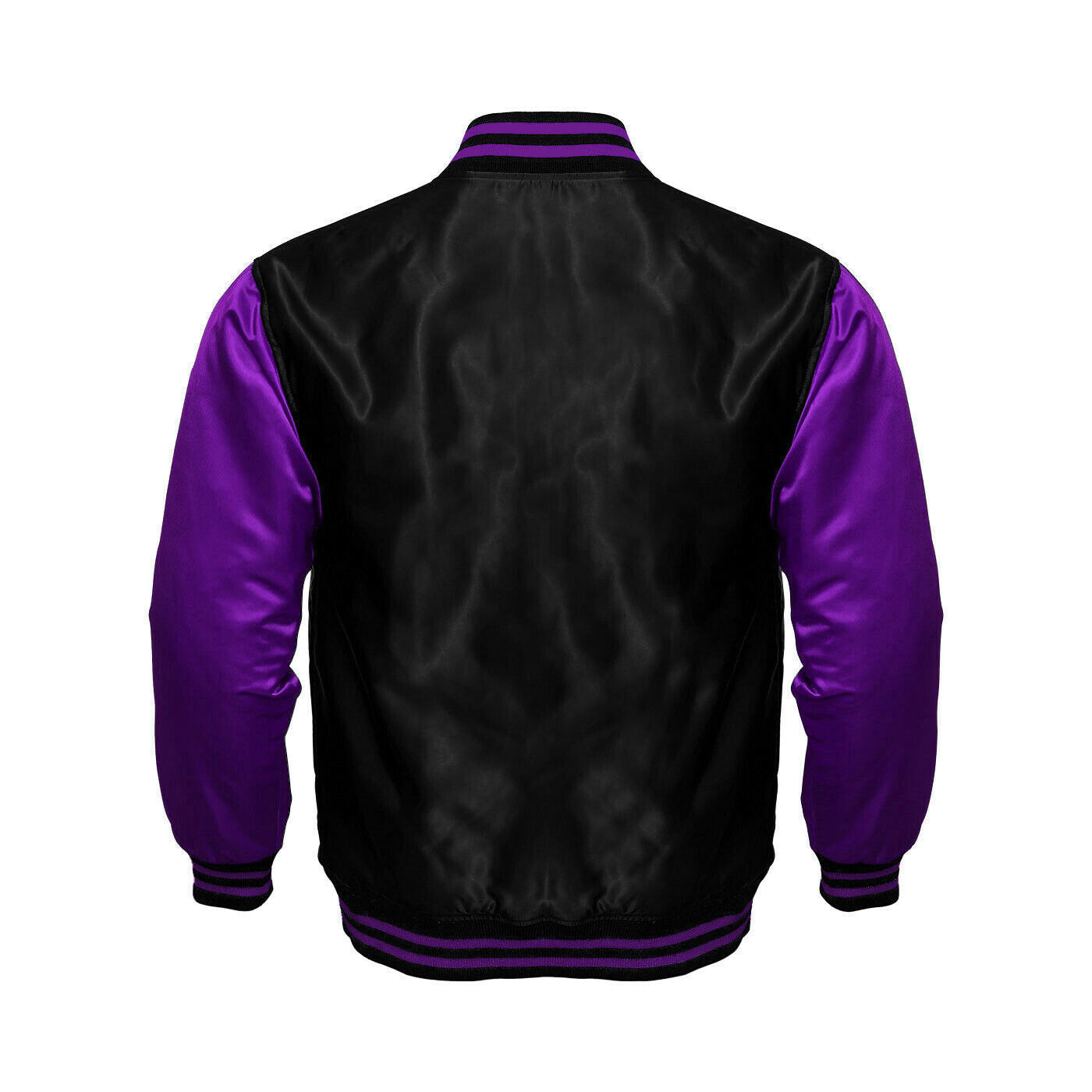 Women Satin Jacket Black/Purple