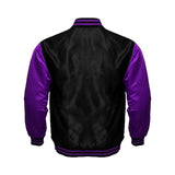 Mens Satin Jacket Black/Purple