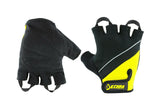 Men Cycling Gloves Half Finger Padded Stretchable Non Slipper MTB Bicycle Gloves Black/Yellow