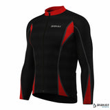 Mens Cycling Jersey Long Sleeves Black/Red