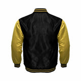 Women Satin Jacket Black/Gold