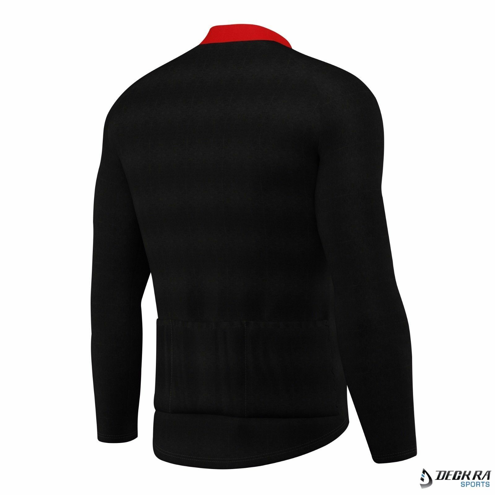 Mens Cycling Jersey Long Sleeves Black/Red