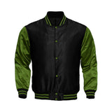 Mens Satin Jacket Black/Green