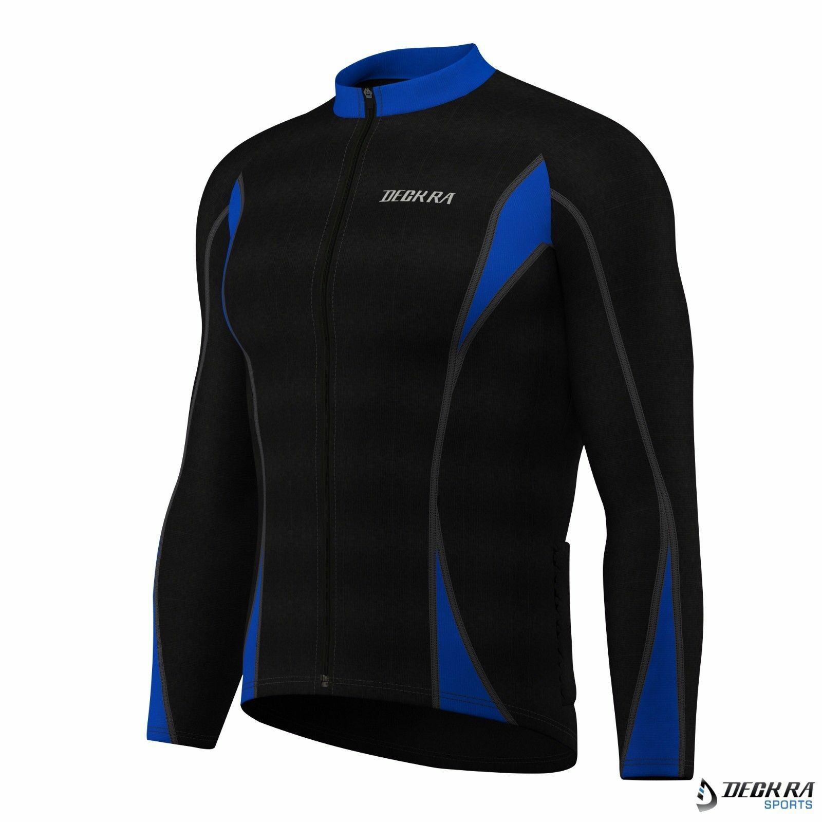 Mens Cycling Jersey Long Sleeves Black/Blue